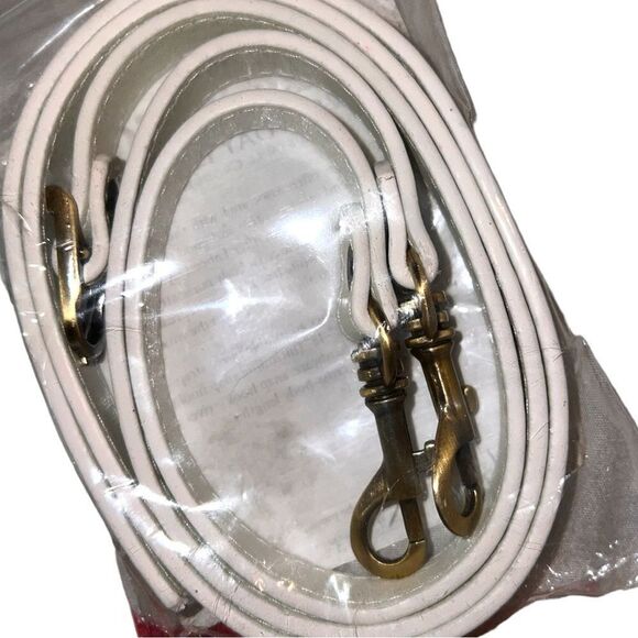White faux leather adjustable and detachable replacement strap. New - Picture 2 of 2